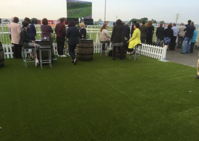 Artificial grass laid at uotside bar area, Down Royal Racecourse, Maze