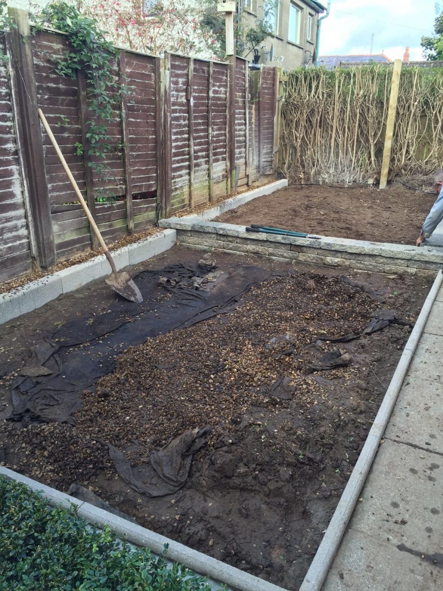 Garden Before Artificial Waterford Grass Laid Garden before Artificial Waterford Grass laid
